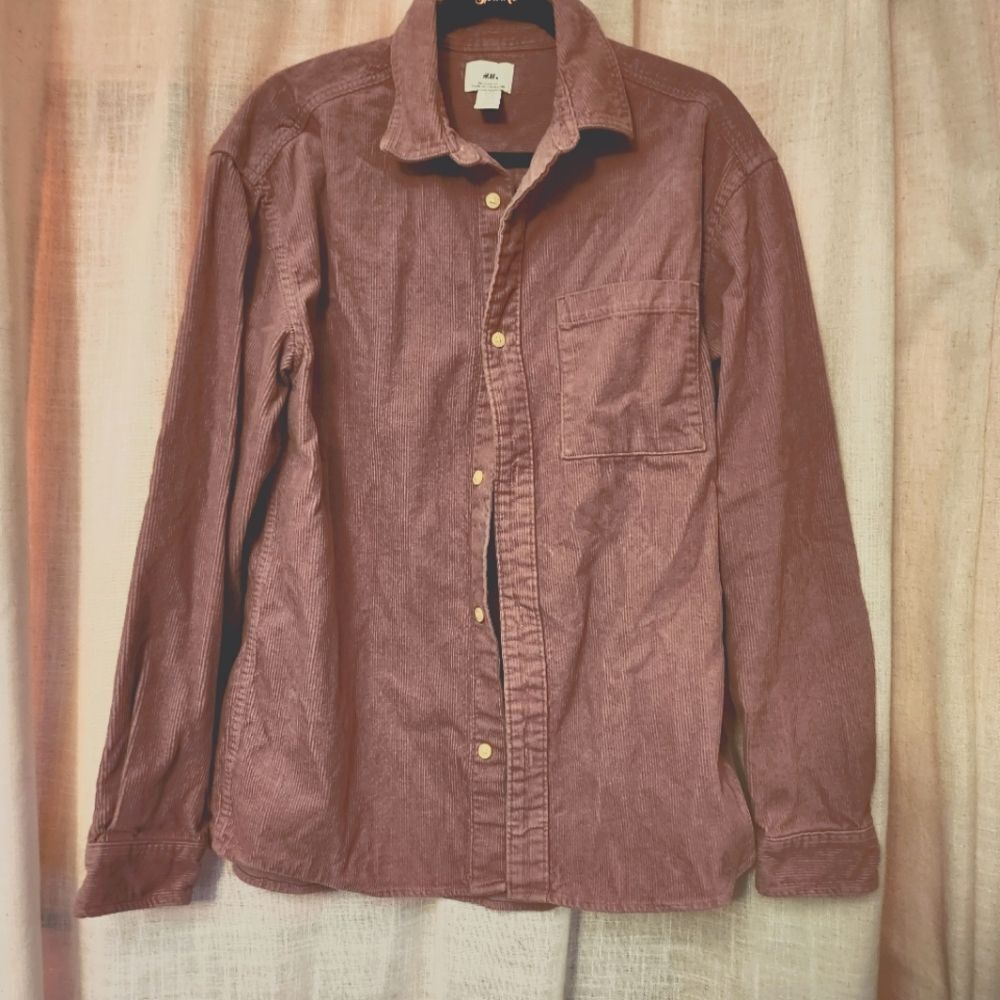 Casual Button-Up Shirt in Mauve